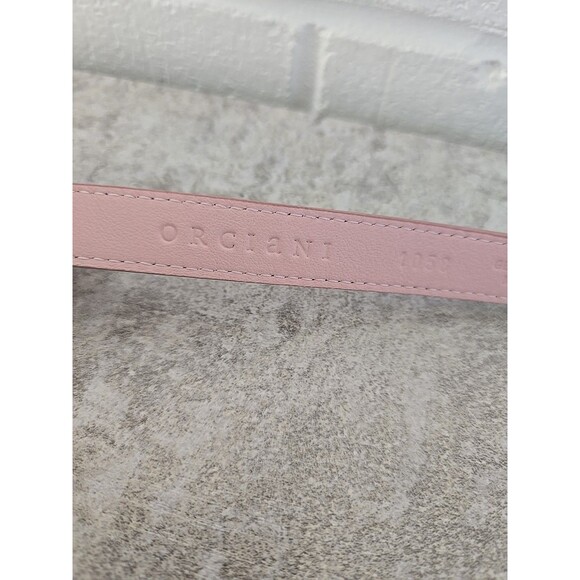 Orciani Women\'s Leather Pink Belt Size 80 Made In Italy